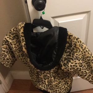 Leopard print and leather